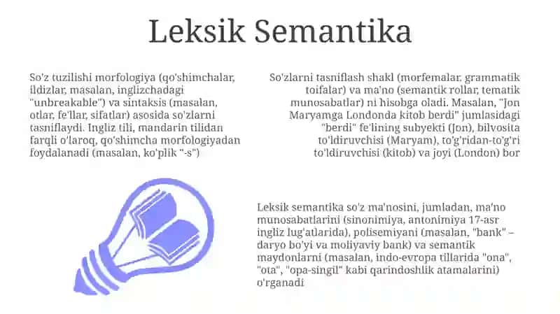 Lug‘at tarkibining shakl va ma‘no munosabati jihatdan tasniflanishi 3