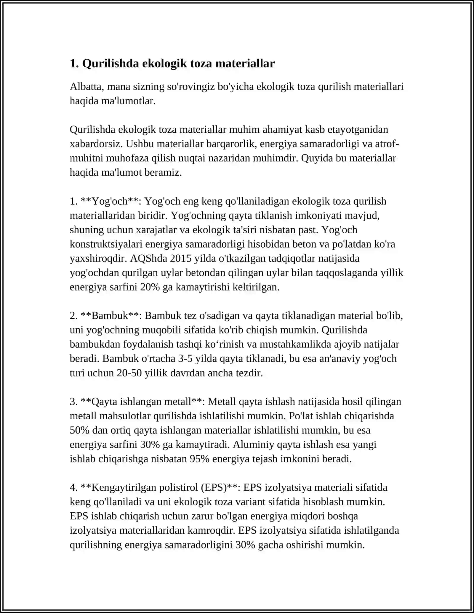 QURILISHDA YANGI MATERIALLARDAN TAYYORLANISH 3