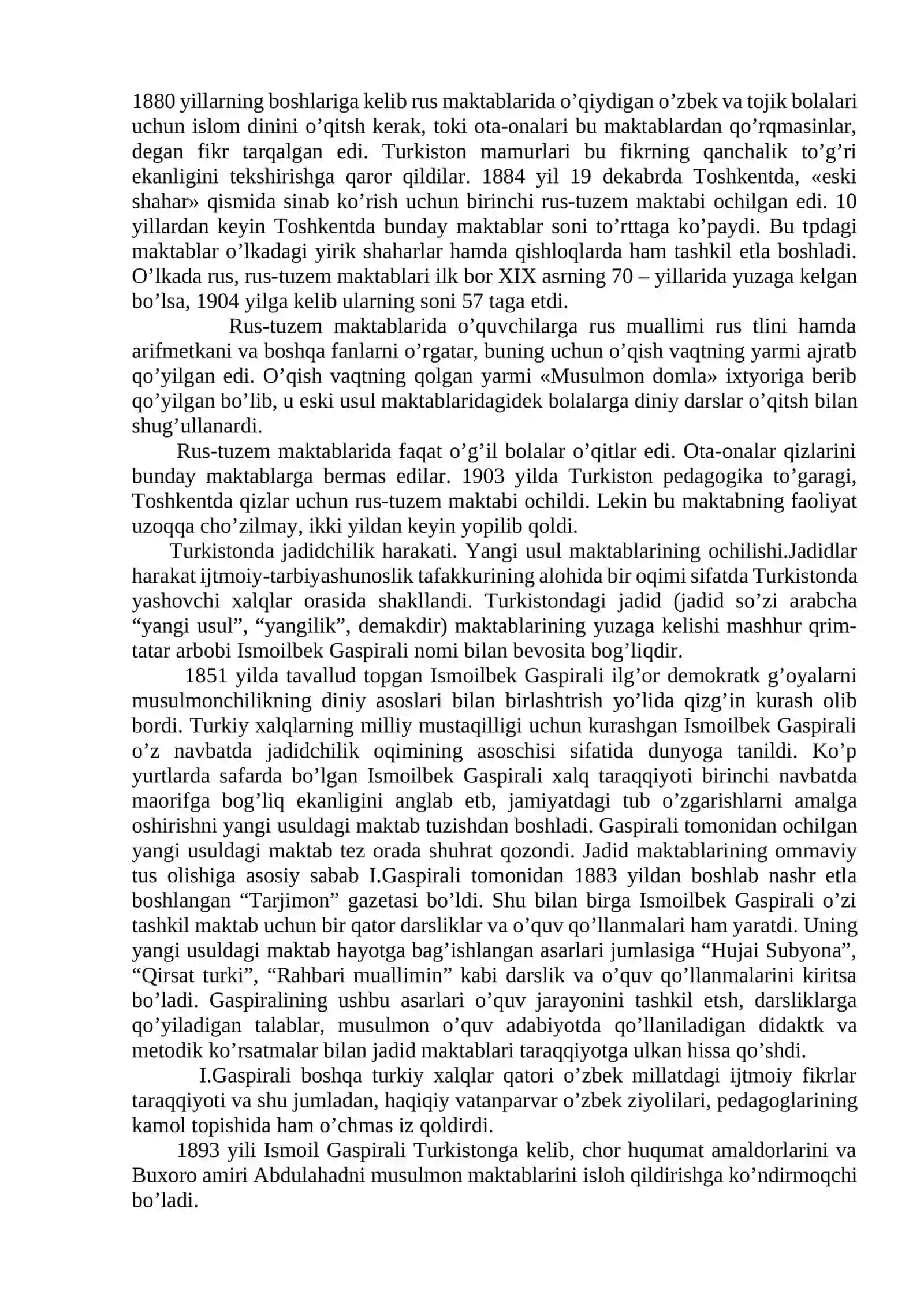 XIX ASRNINGINNG IKKINCHI YARMI VA XX ASRNING BOSHLARIDA MAKTAB VA PEDAGOGIK G’OYALAR 3