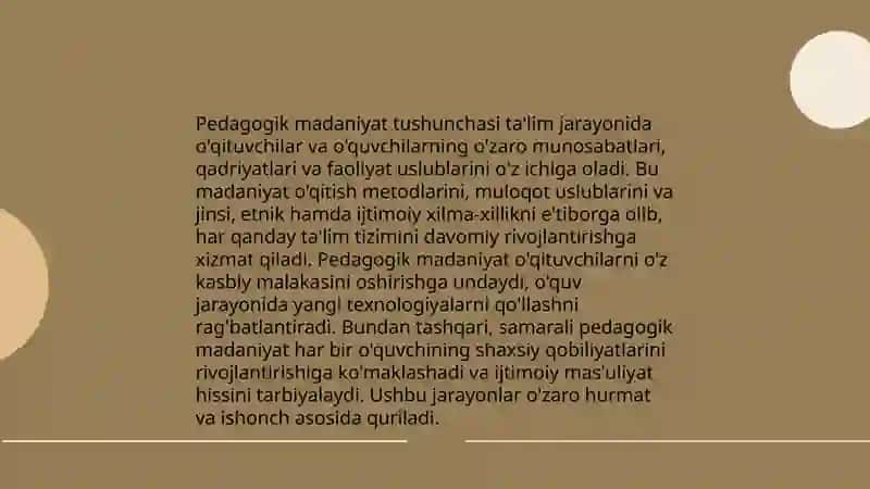 Pedagogik madaniyatning tuzilishi 3