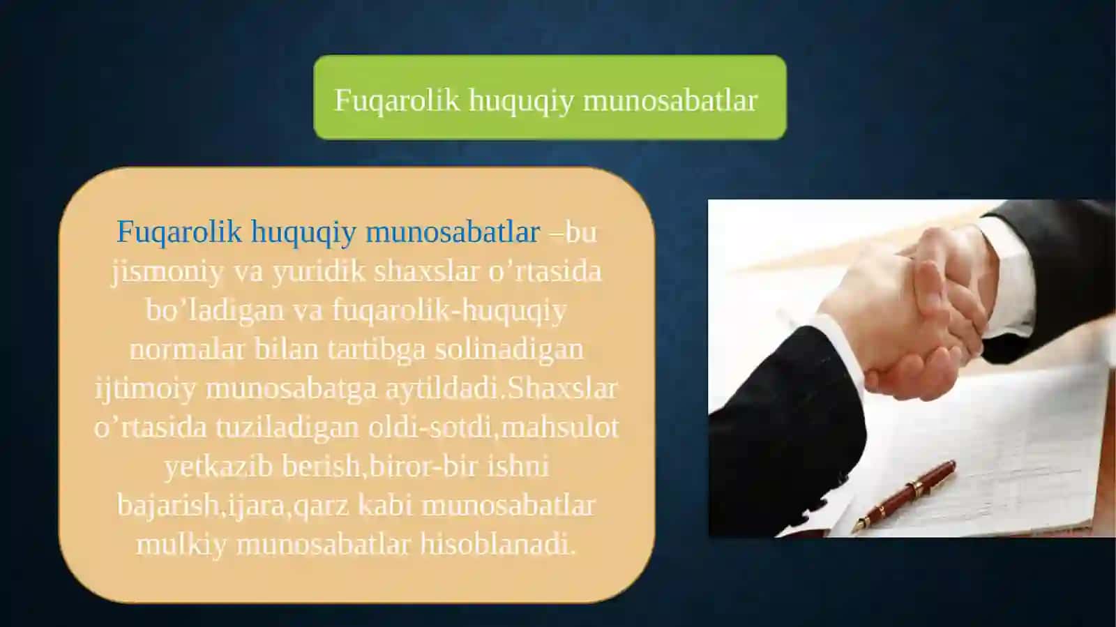 Fuqarolik huquqiy munosabatlar 3