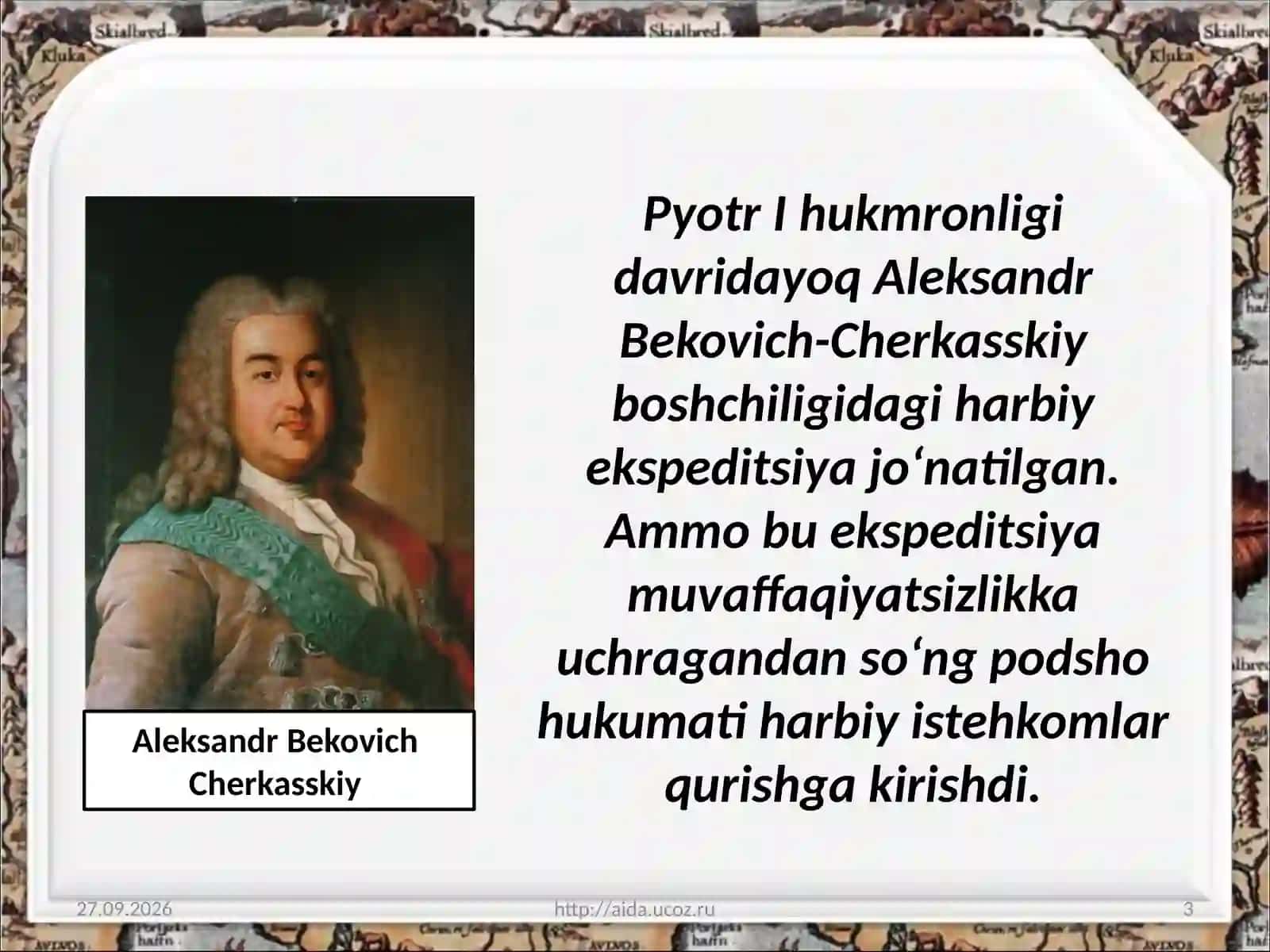 Rossiya imperiyasi tomonidan O‘rta Osiyoni bosib olish uchun istilochilik harakatlarining boshlanishi 3
