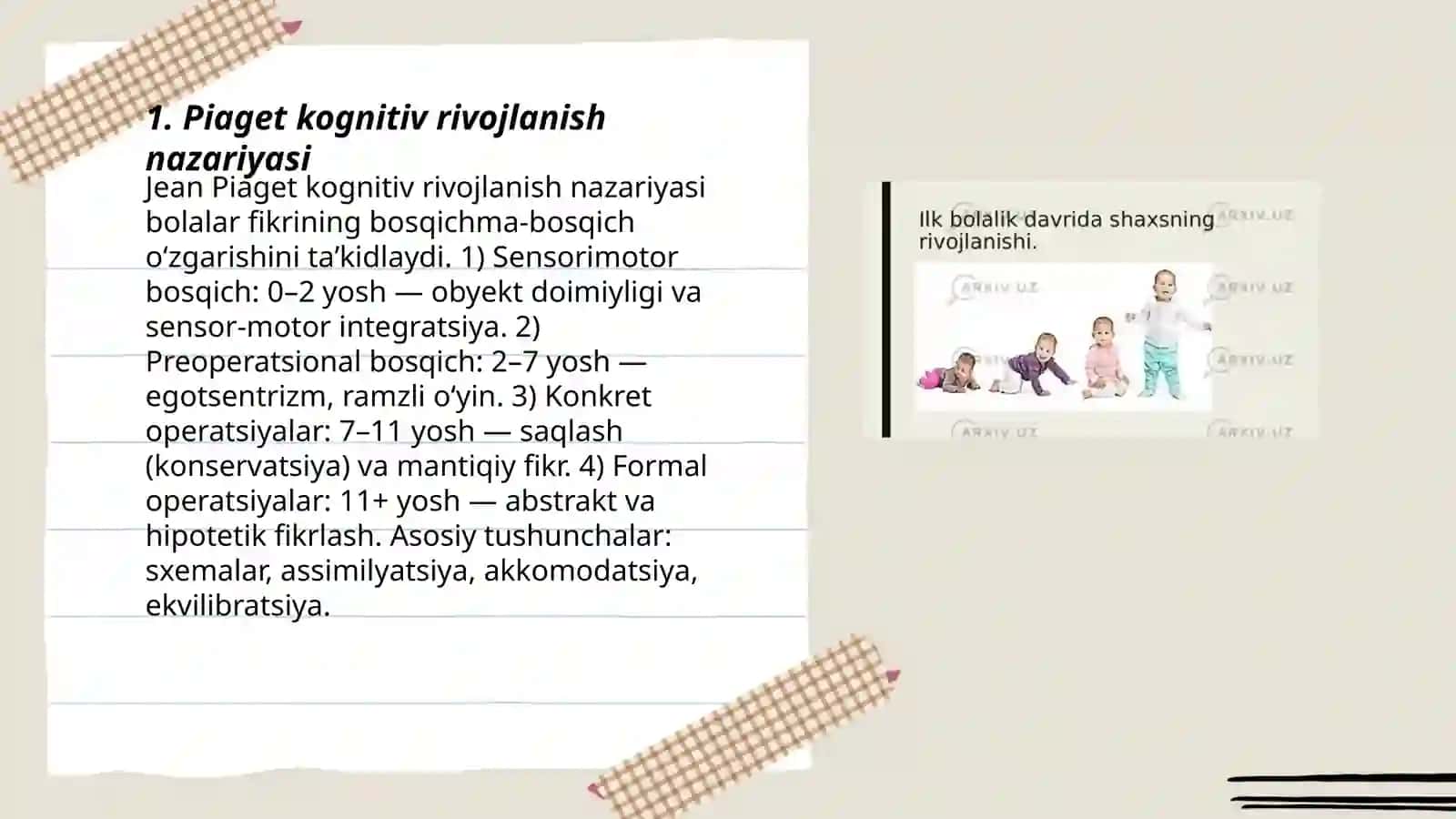 Bolalar rivojlanishining asosiy nazaryalari 3