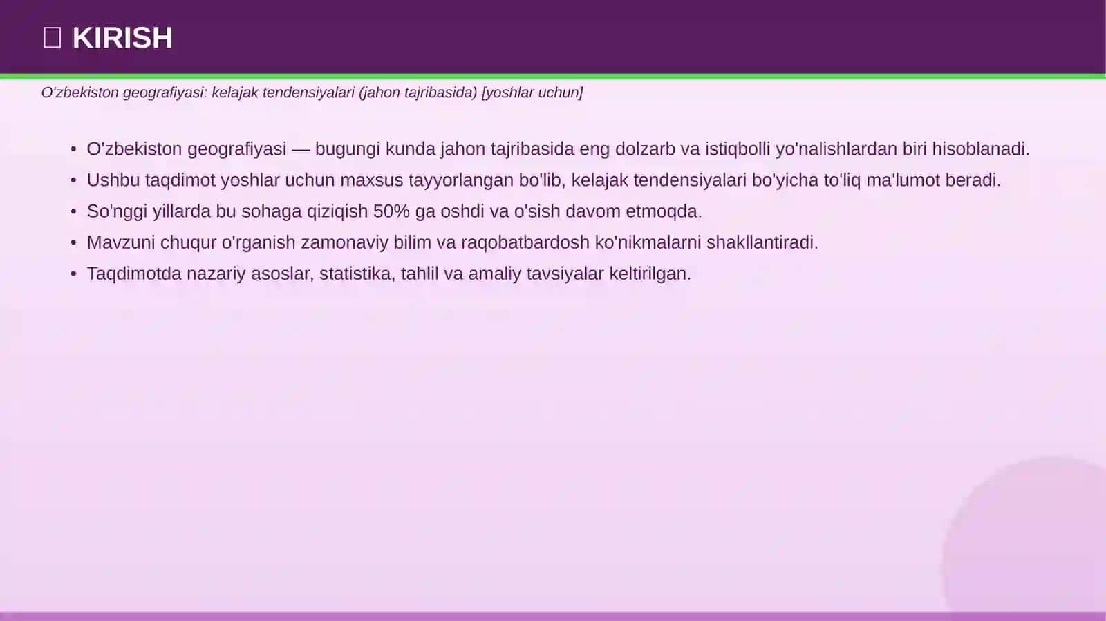 O'zbekiston geografiyasi: kelajak tendensiyalari (jahon tajribasida) [yoshlar uchun] 3