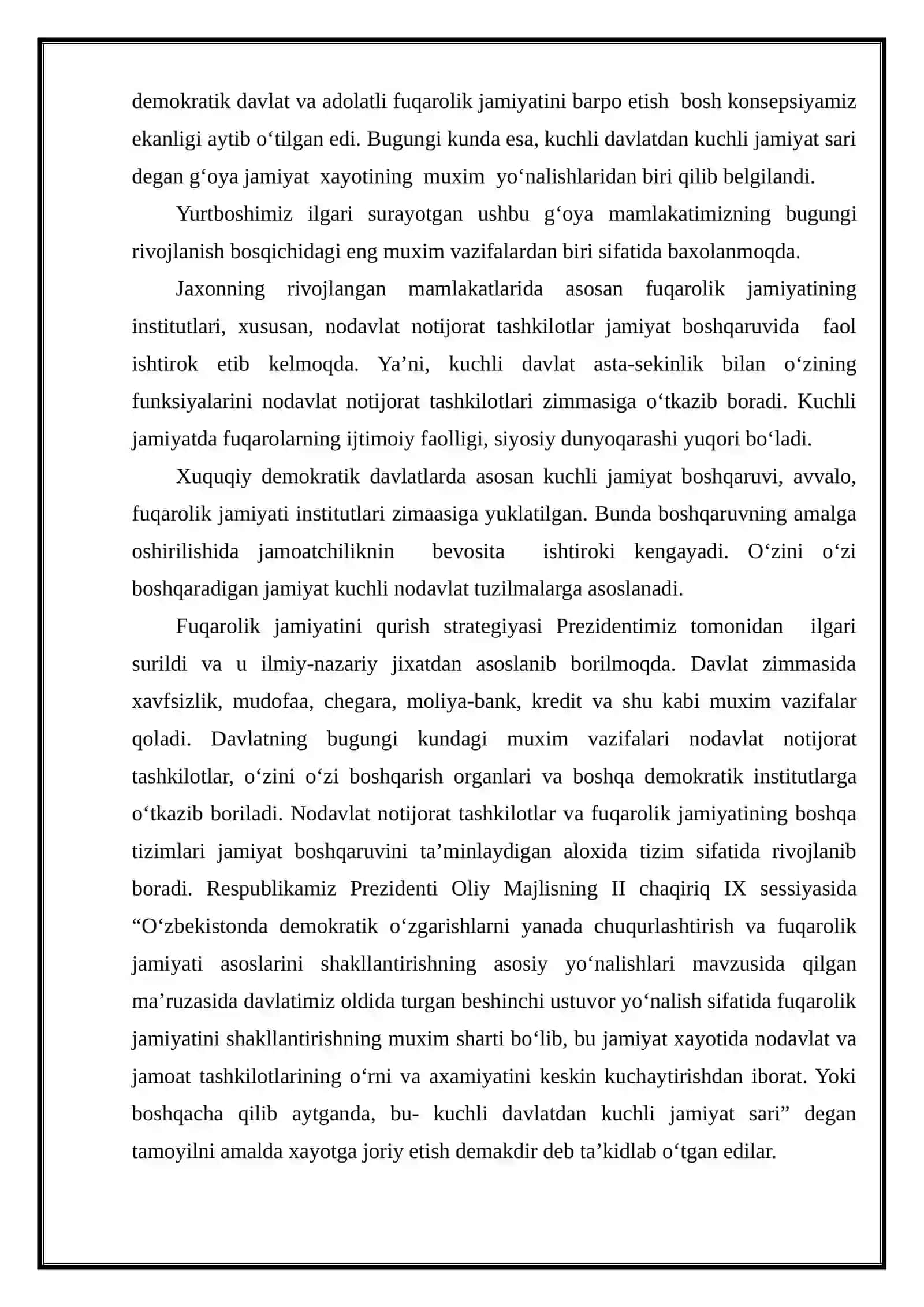 “HUQUQIY DAVLAT TUSHUNCHASI VA TA’RIFI” MAVZUSIDAGI KURS ISHI 3