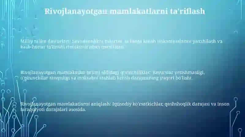 Rivojlangan mamlakatlarda Milliy tarbiya dasturlari 3