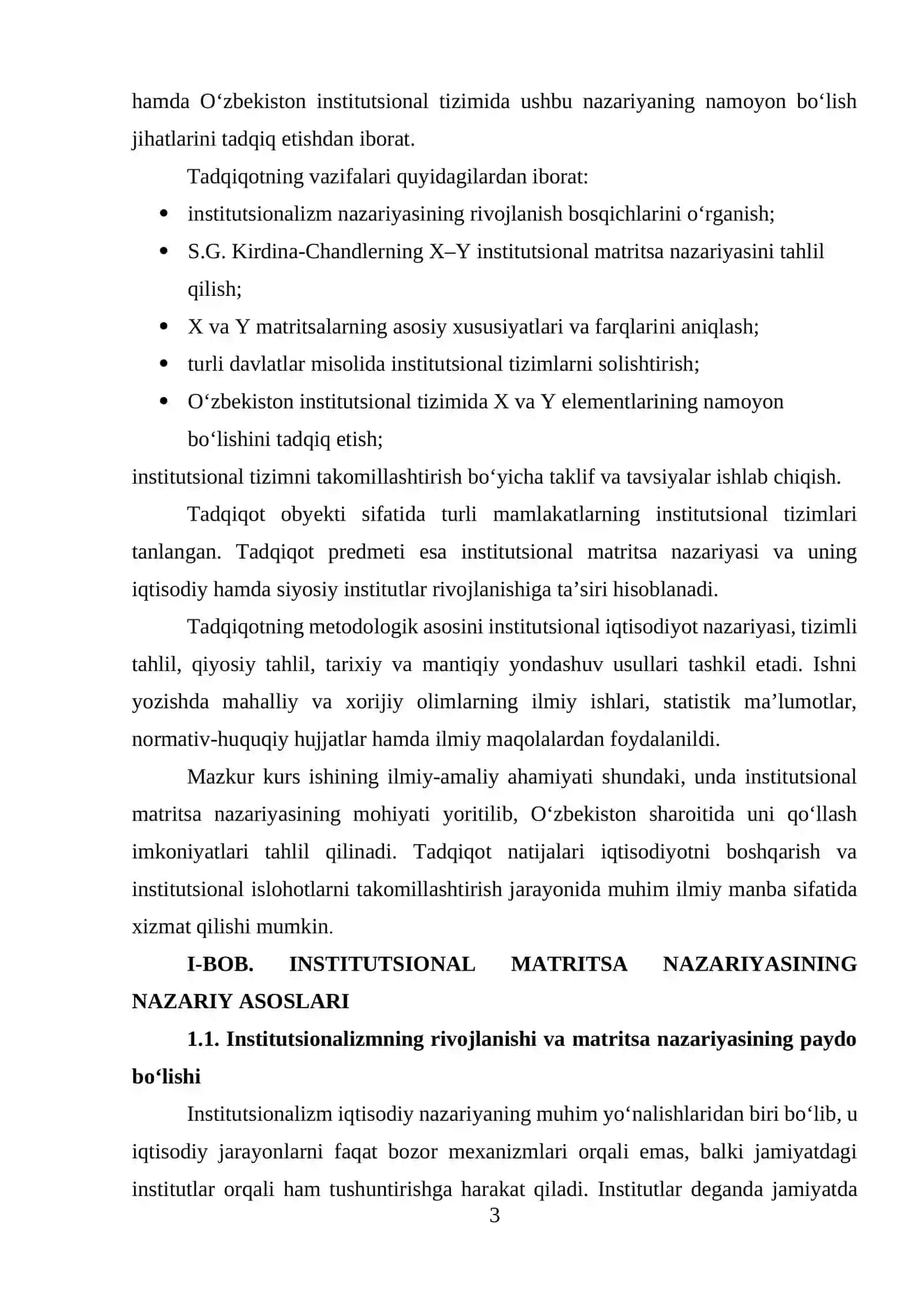 INSTITUTSIONAL MATRITSA NAZARIYASI 3