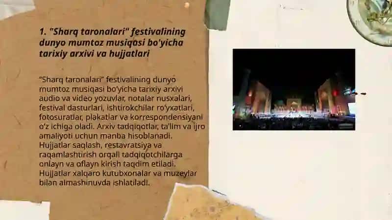 "Sharq taronalari" xalqaro musiqa festivali dunyo mumtoz musiqasining axborot manbai sifatida 3