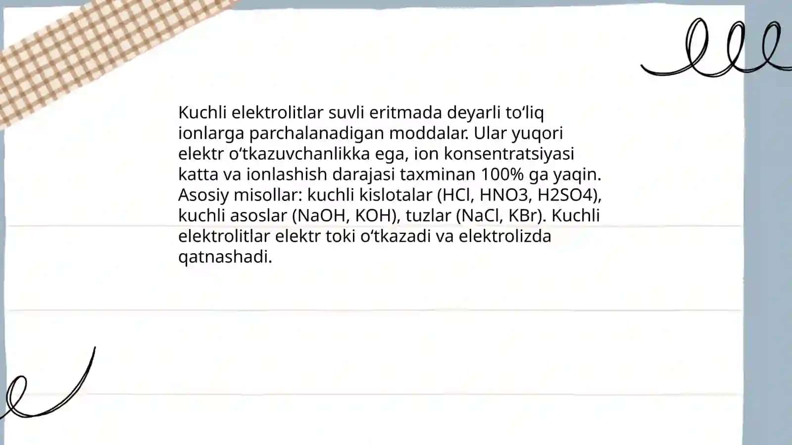 Kuchli elektrolitlar 3