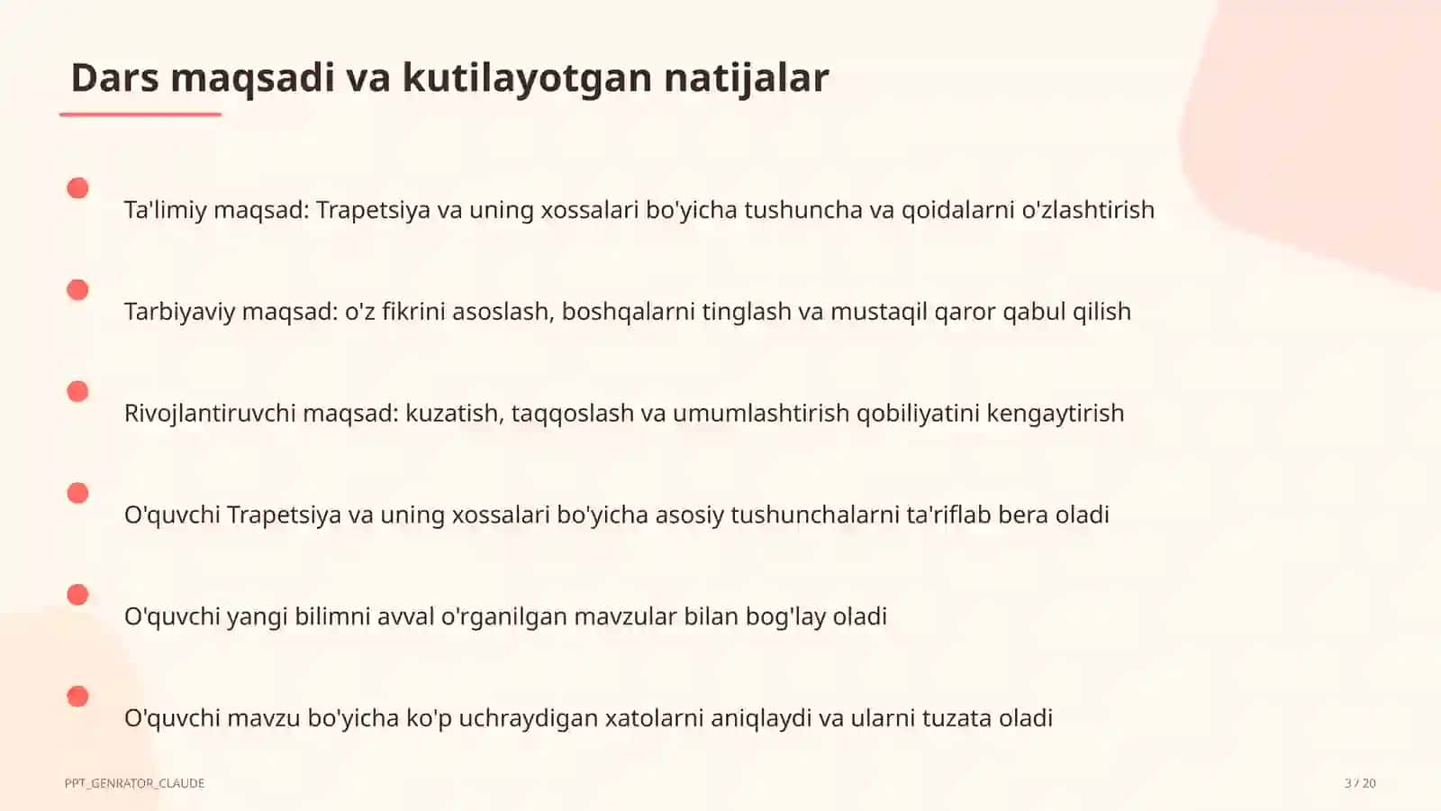 Trapetsiya va uning xossalari (8-sinf) 3