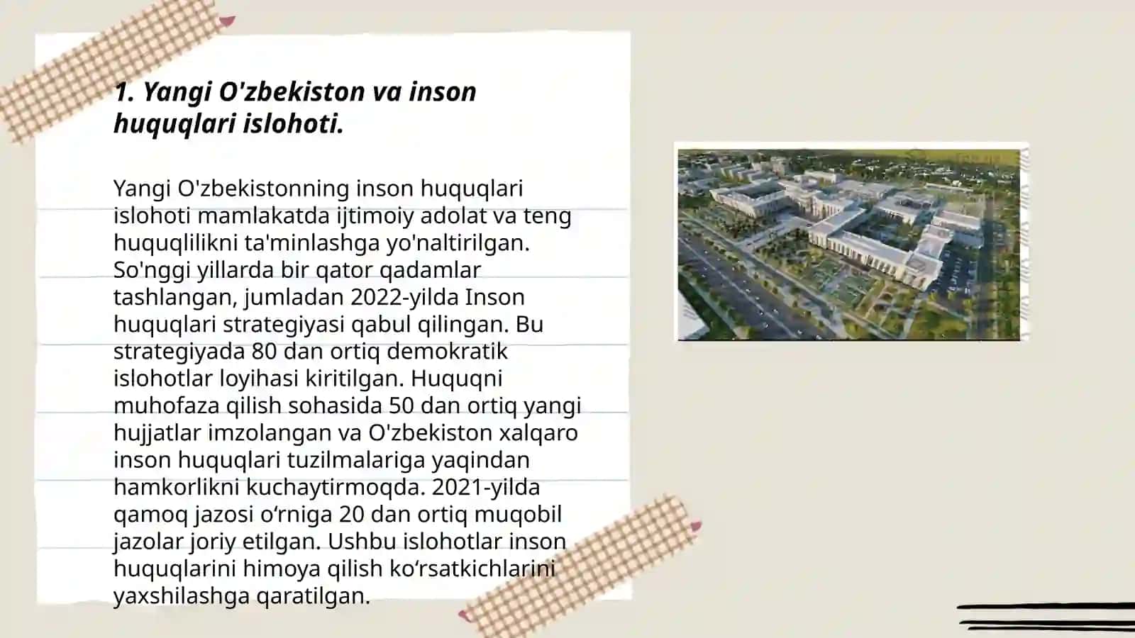 Yangi O'zbekistonda inson haq-huquqlari va erkinlikari kafolatining yaratilishi 3