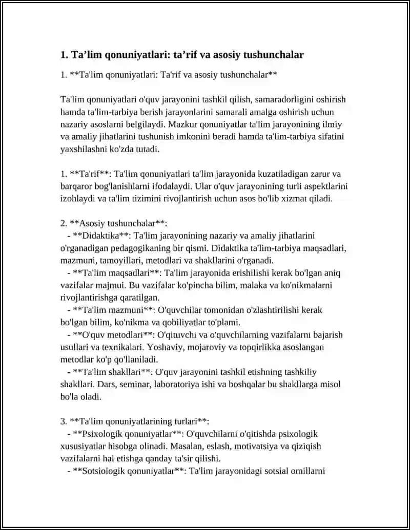 Ta'lim Qonuniyatlari va Tamoyillari 3