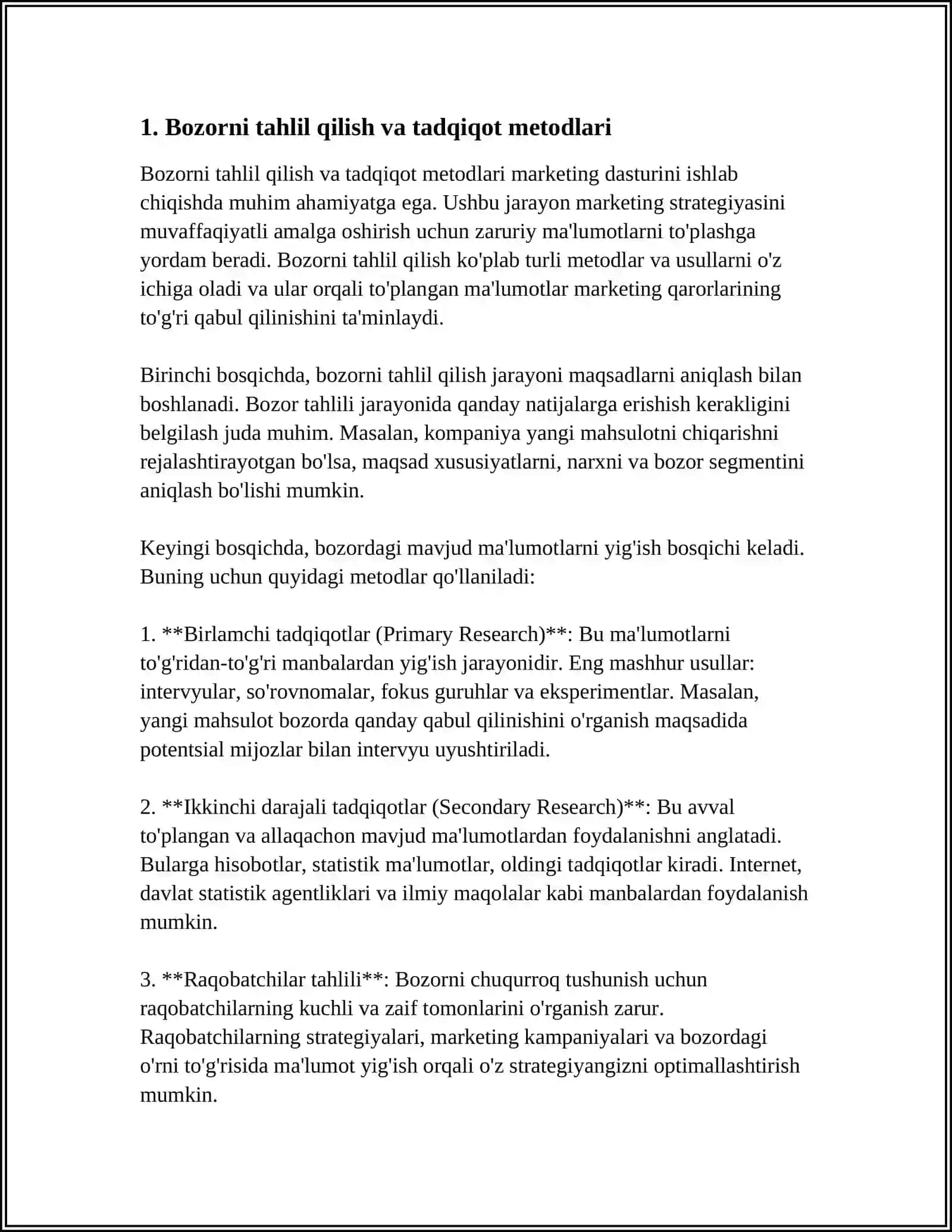 MARKETING DASTURINI USHLAB CHIQISH 3