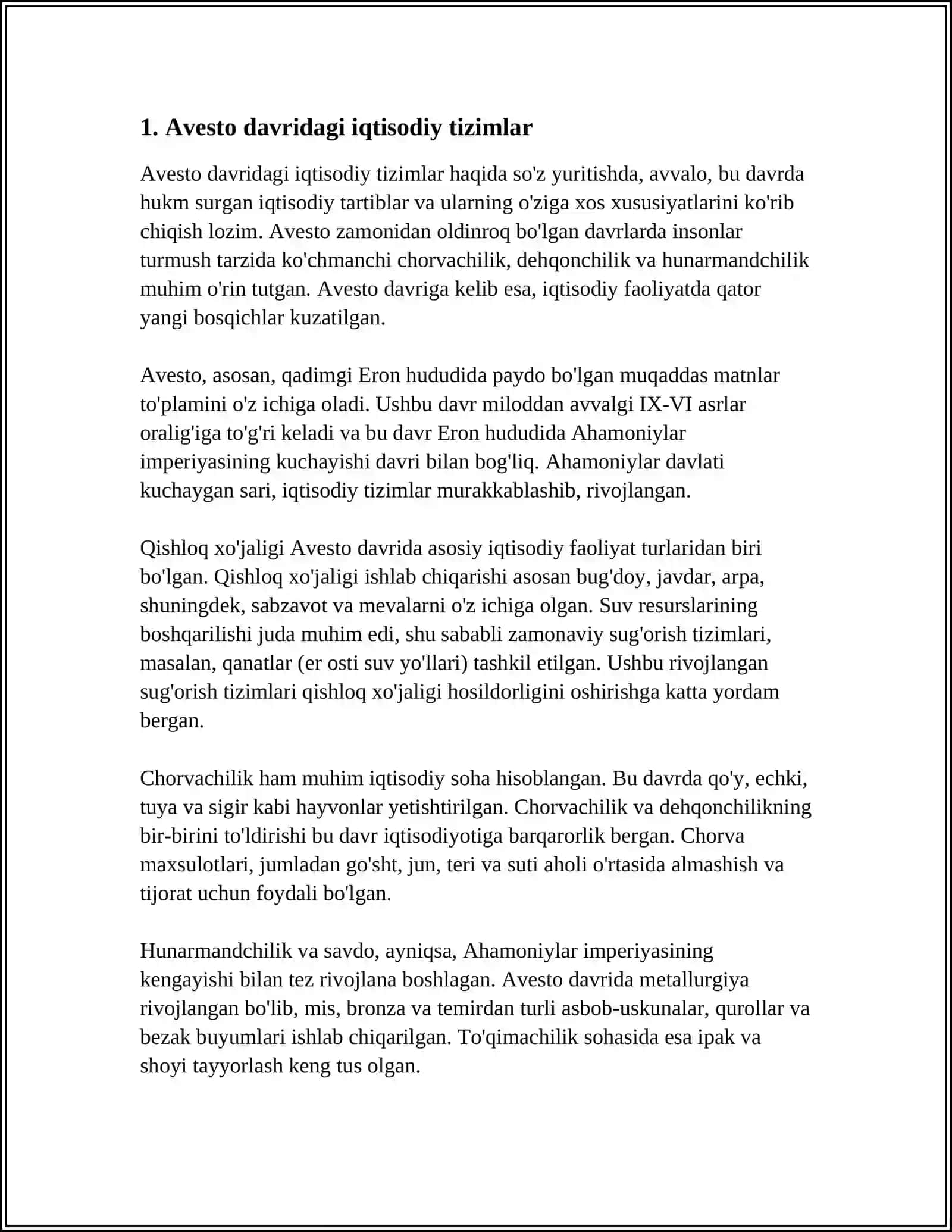 AVESTODAGI IQTISODIY QARASHLAR 3
