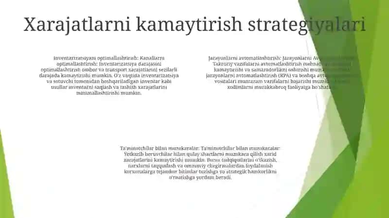 Xarajatlarni Boshqarish 3