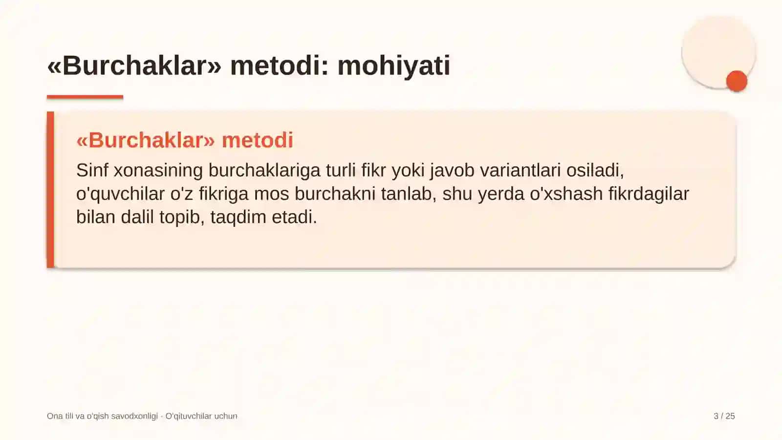 ona tili va o'qish savodxonligi darslarida burchaklar metodidan foydalanish 9167 3