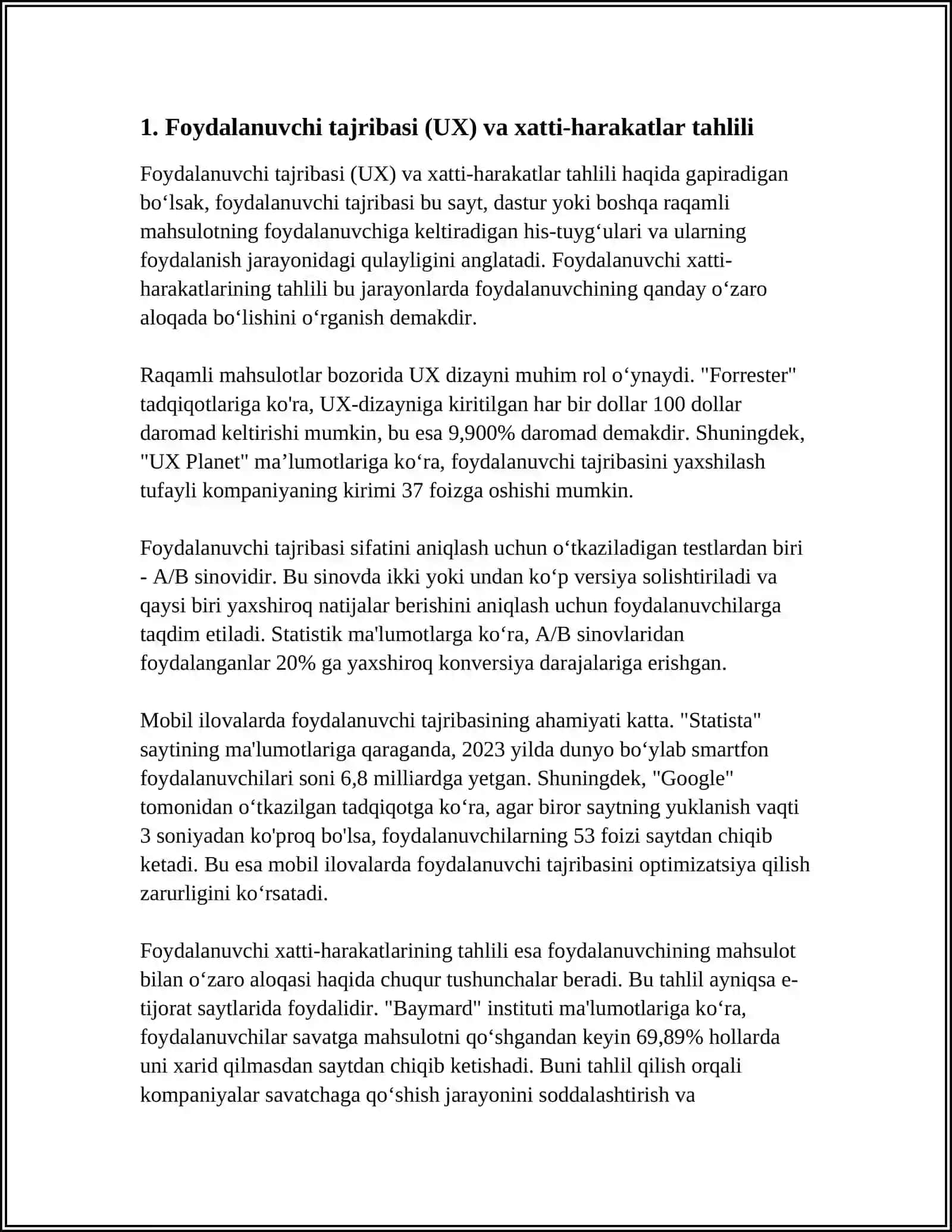 TARMOQDA FOYDALANUVCHI XATTI-HARAKATLARINING TAHLILI 3