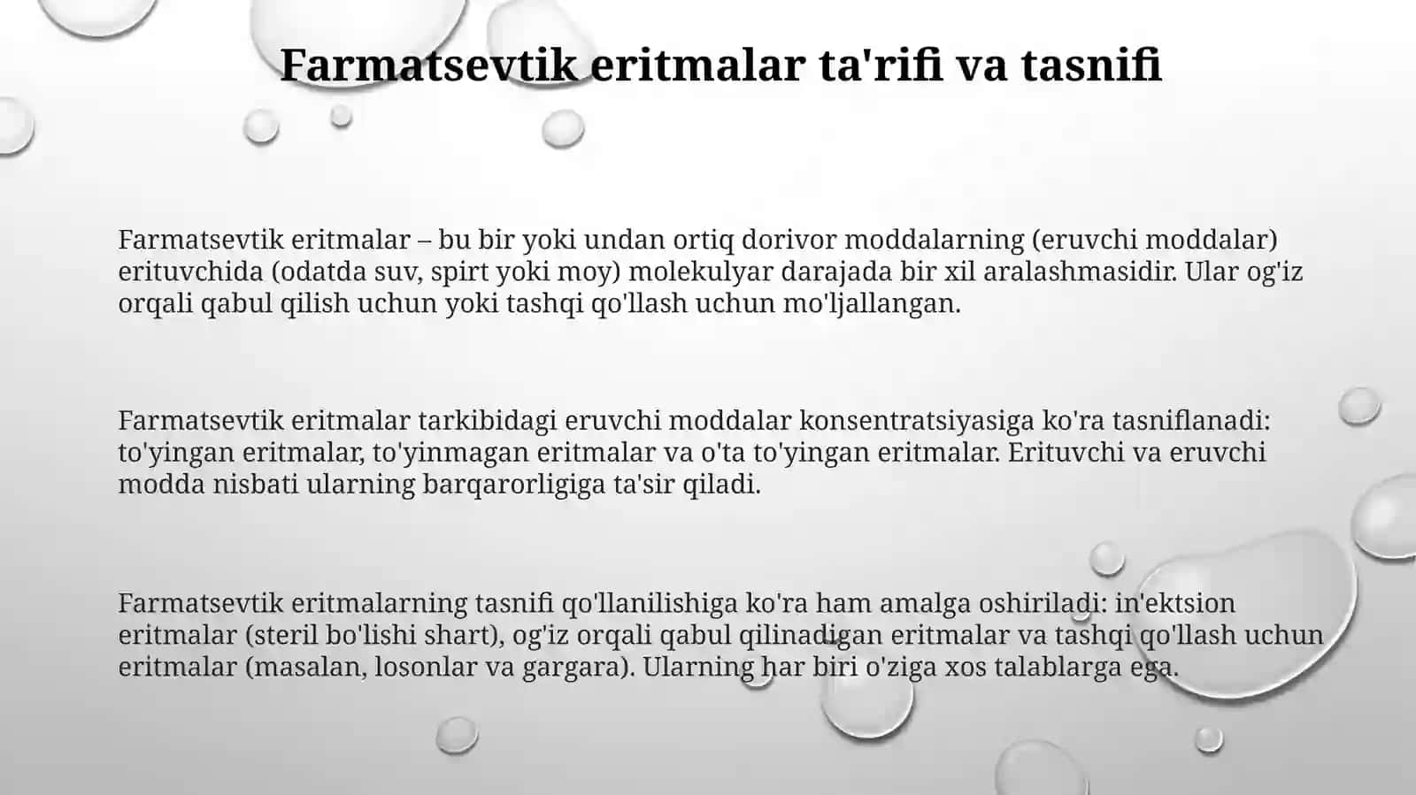 Farmatsevtikeritmalar.Qiyomlar.Xushbo'ysuvlar.Efirmoylari 3