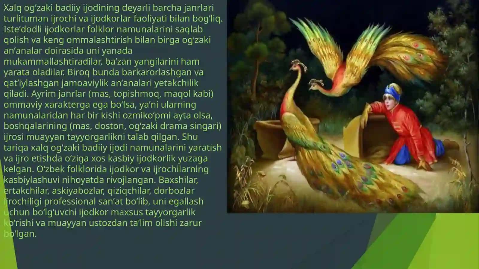 XALQ OGʻZAKI IJODI.FALKYORLIK 3