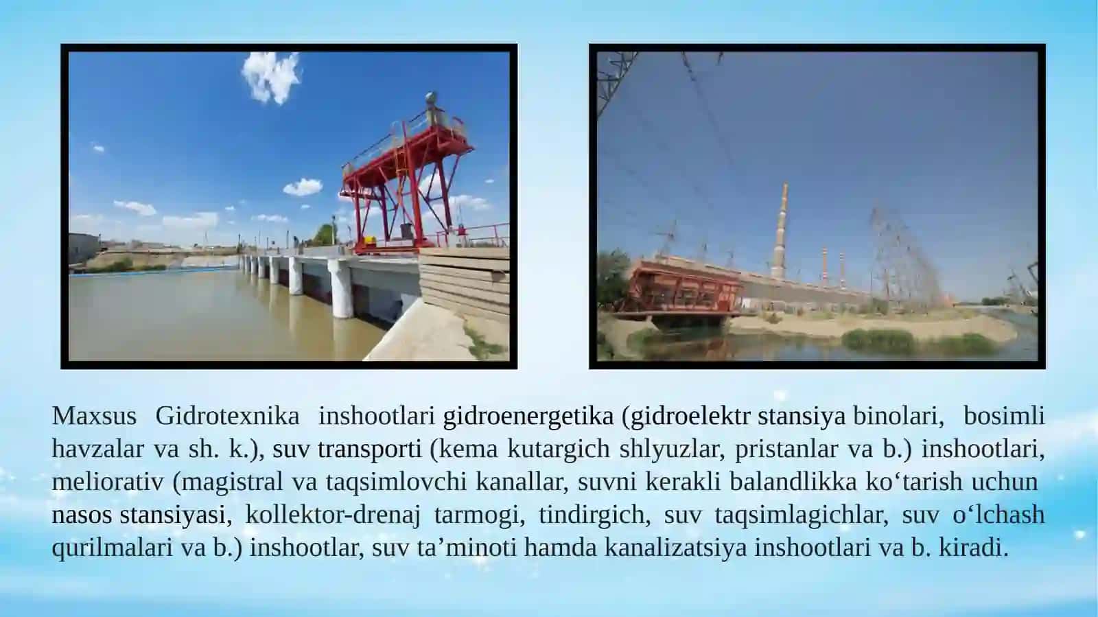 Gidrotexnika inshoatlari va xavfsizligi toʻgʻrisida 3
