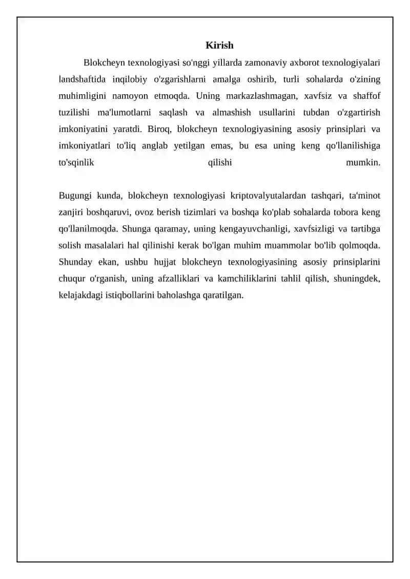 Mavzu: Blockcheyn ishlash tamoyili 3