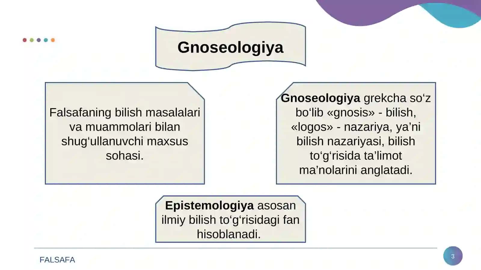 Bilish Falsafasi (Gnoseologiya) 3