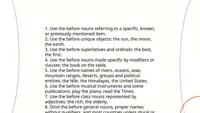 Definite, Indefinite, and Zero Articles 3