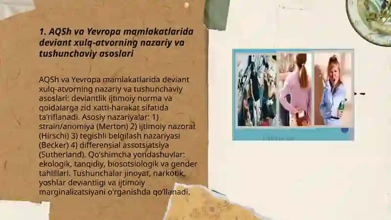AQSh va Yevropa mamlakatlarida deviant xulq-atvorning nazariy va tushunchaviy asoslari 3