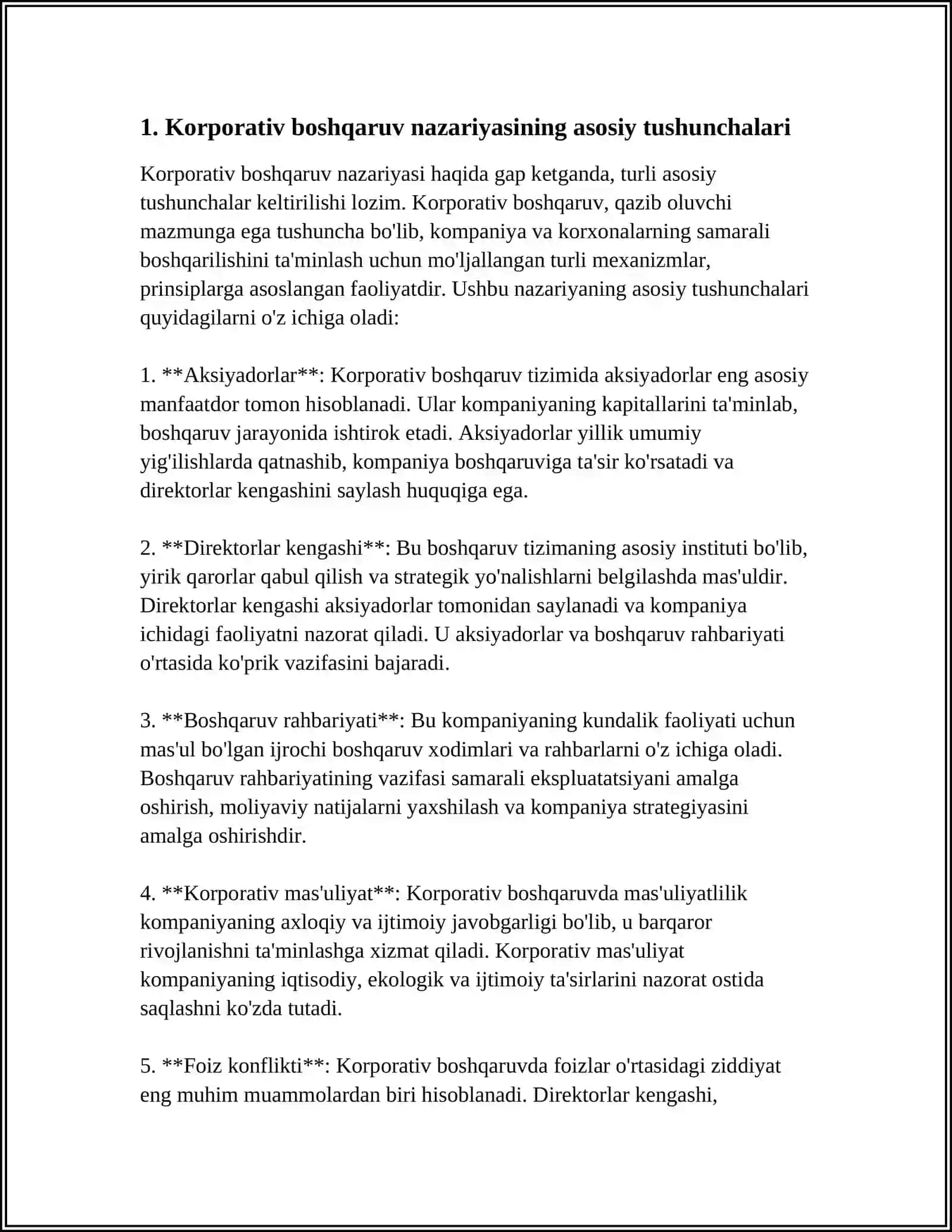 KORPORATIV BOSHQARUV NAZARIYASI 3