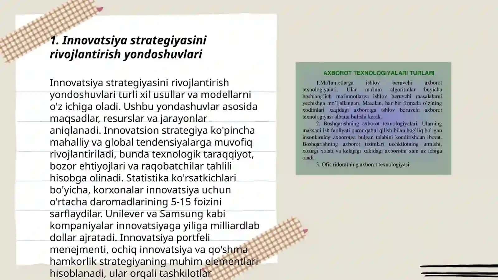 Innovatsiya va investitsiya fanidan: RIVOJLANTIRISH DAVLAT DASTURLARINI SHAKLLANTIRISH VA MOLIYALASHTIRISH 3