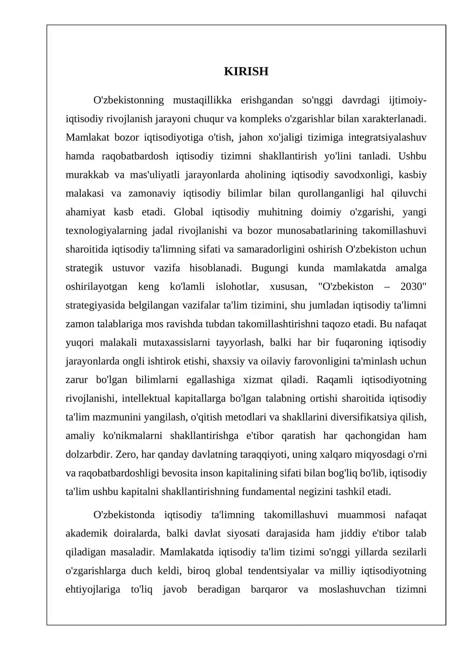 IQTISODIY BILIM ASOSLARINI OʻQITISH METODIKASI 3