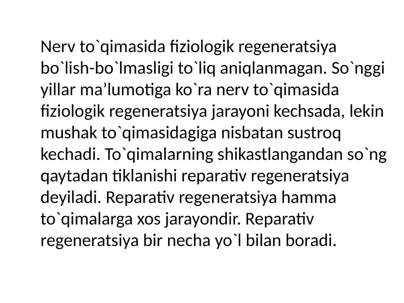 To'qimalarning fiziologik va reperativ regeneratsiyasi 3