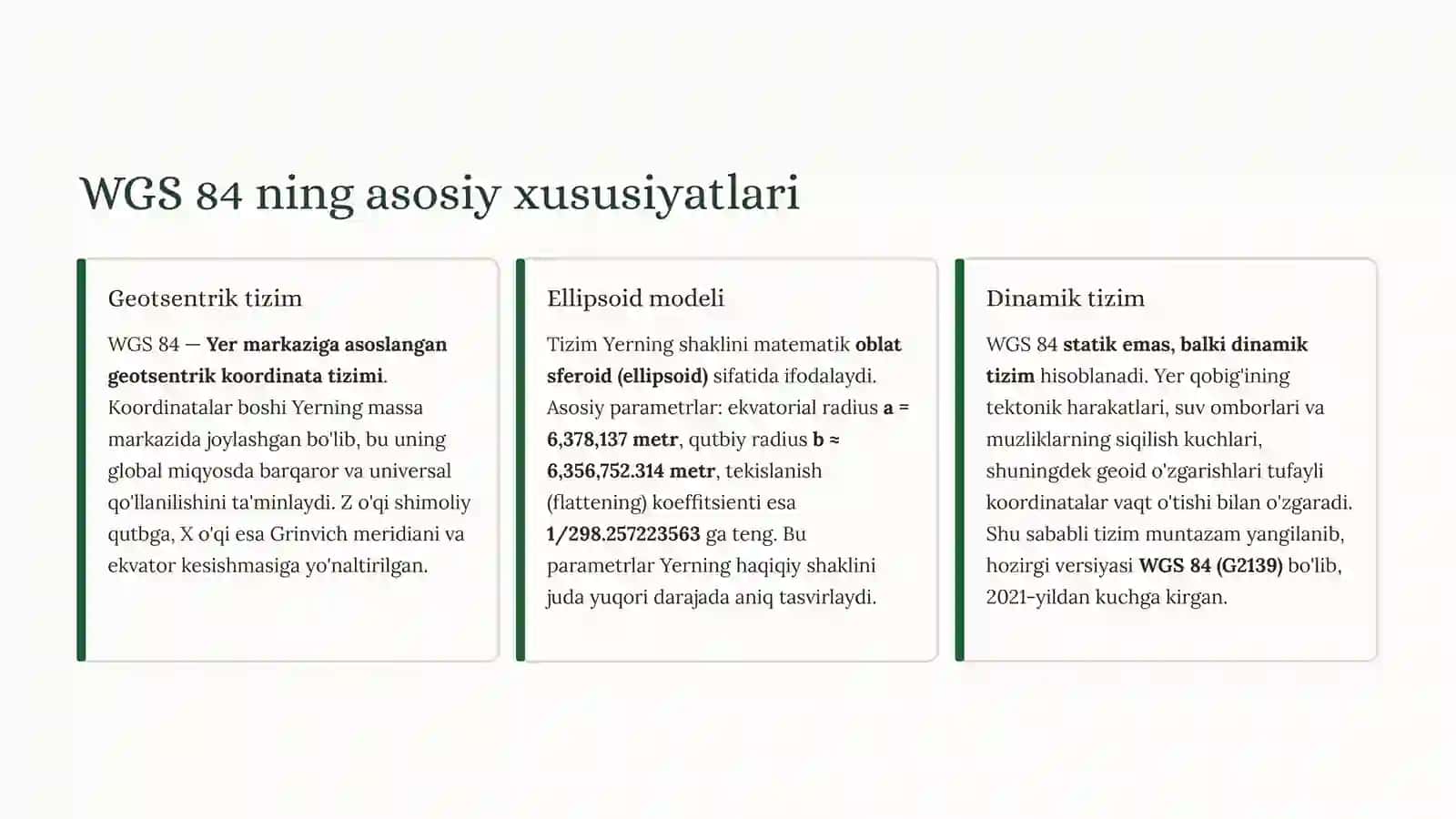 WGS 84 Koordinata Tizimi 3