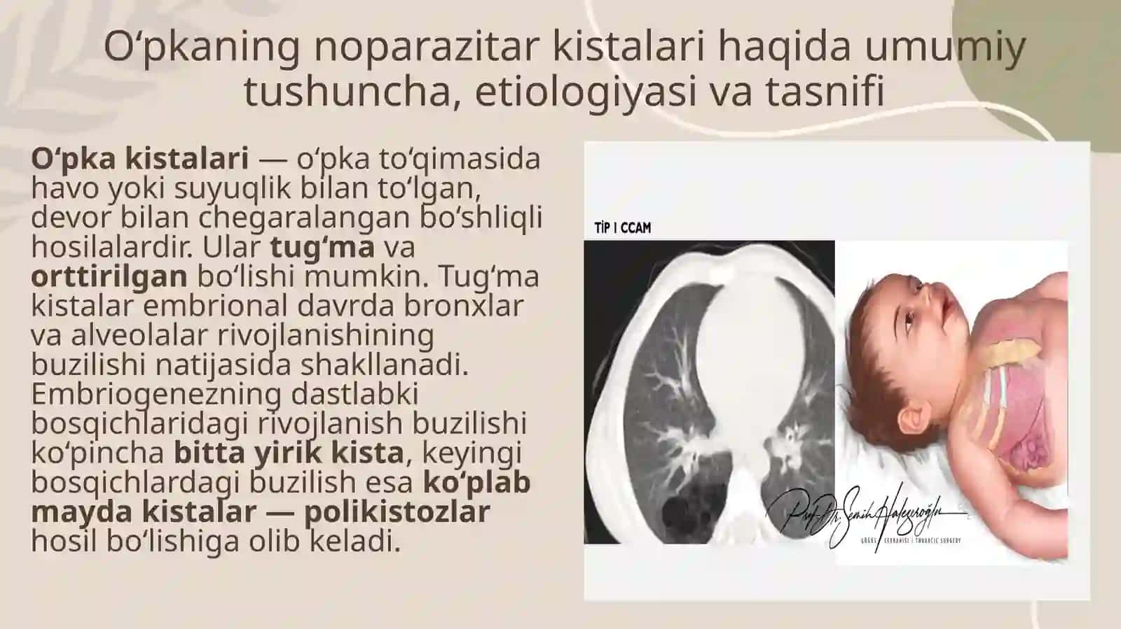 O‘pkaning noparazitar kistalari 3