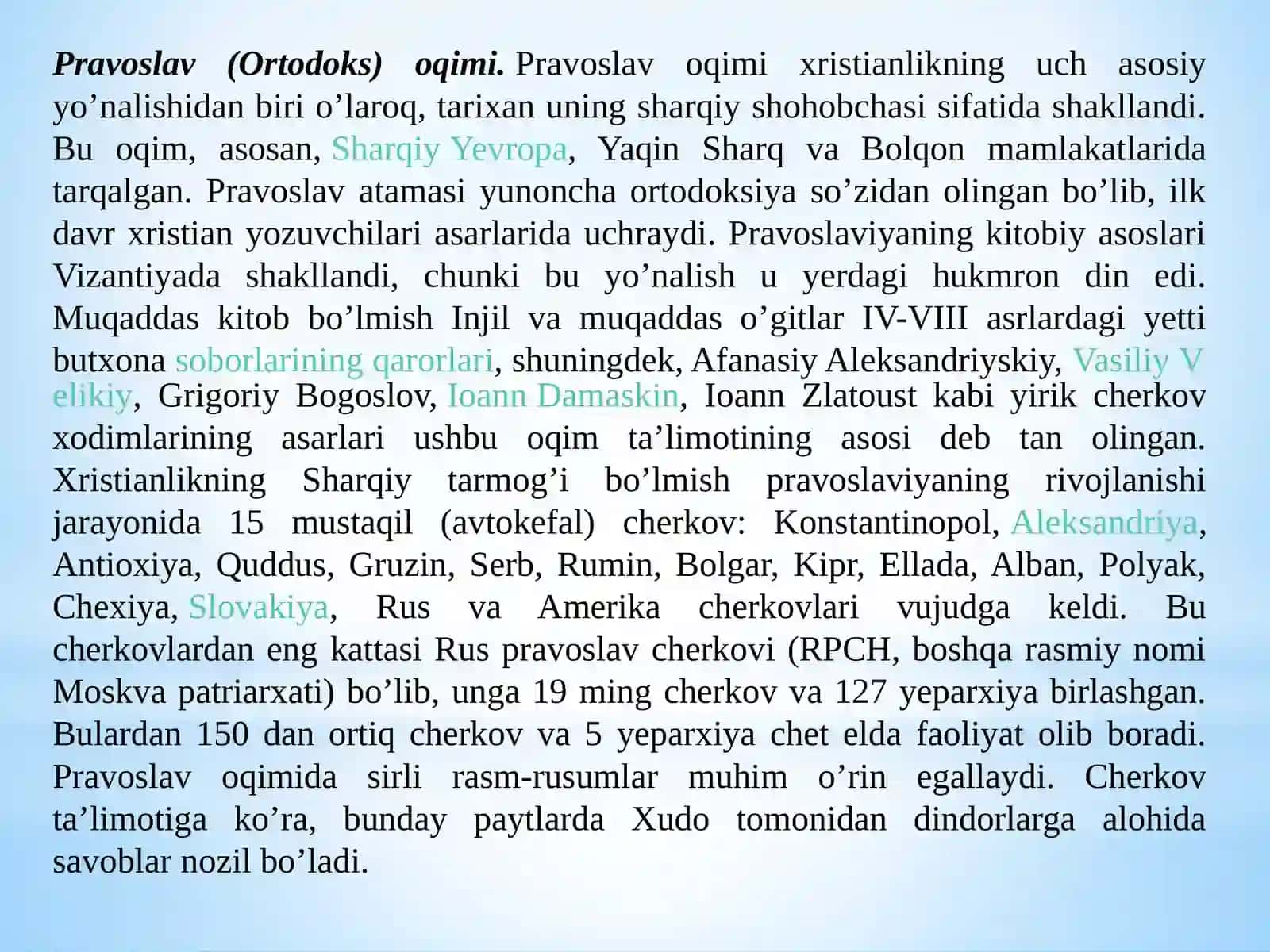 Xristianlik FALSAFASI,OQIM VA MAZHABLAR 3