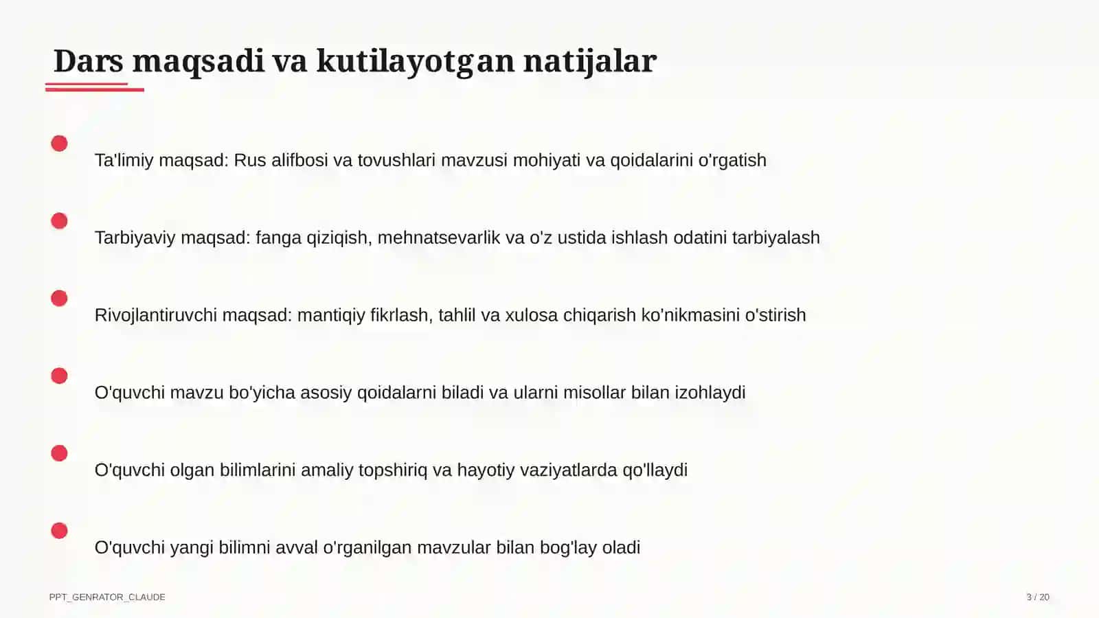 Rus alifbosi va tovushlari (2-sinf) 3