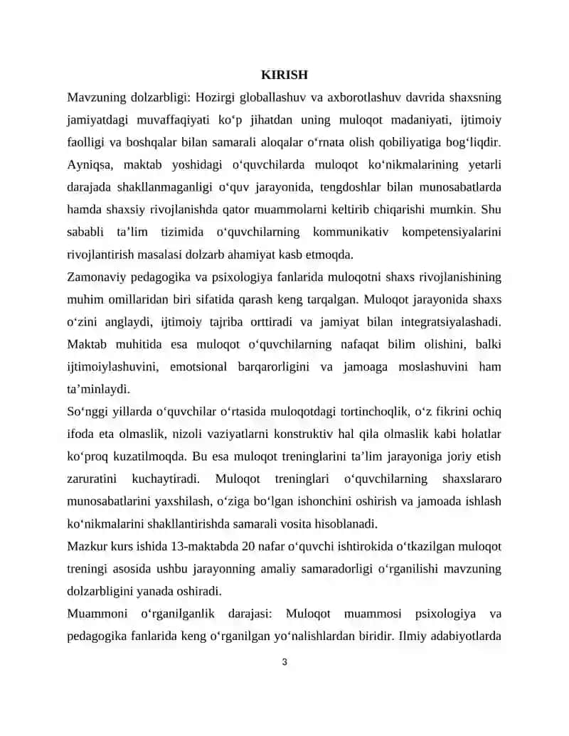 Muloqot treningi 3