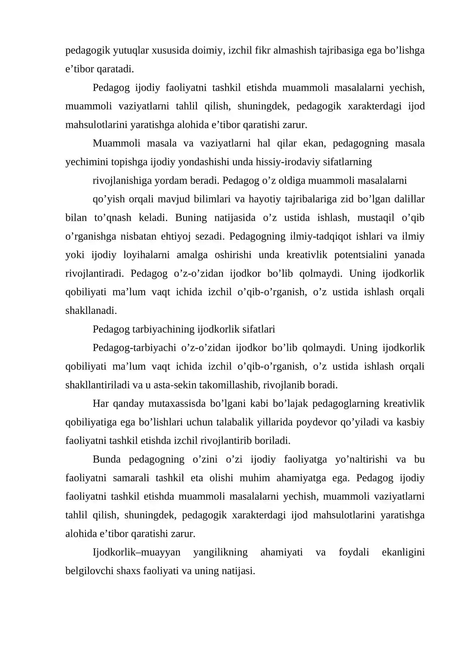Bo'lajak rahbarning kreativ malakasini oshirish texnologiyasi 3