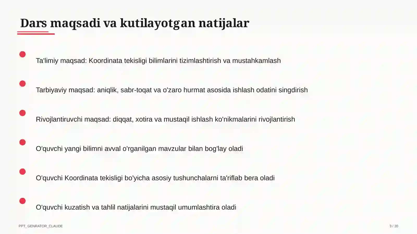 Koordinata tekisligi (6-sinf) 3