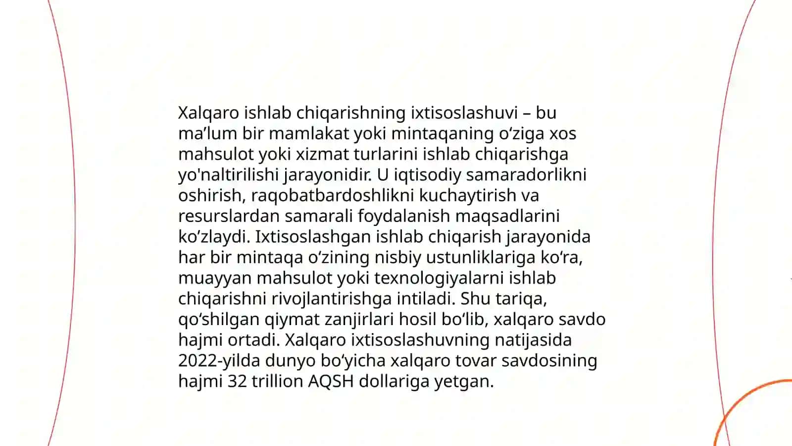 Xalqaro ishlab chiqarishning ixtisoslashuvi va kooperatsiyalashuvi 3
