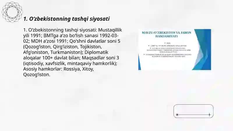 Oʻzbekiston va jahon xamjamiyati 3