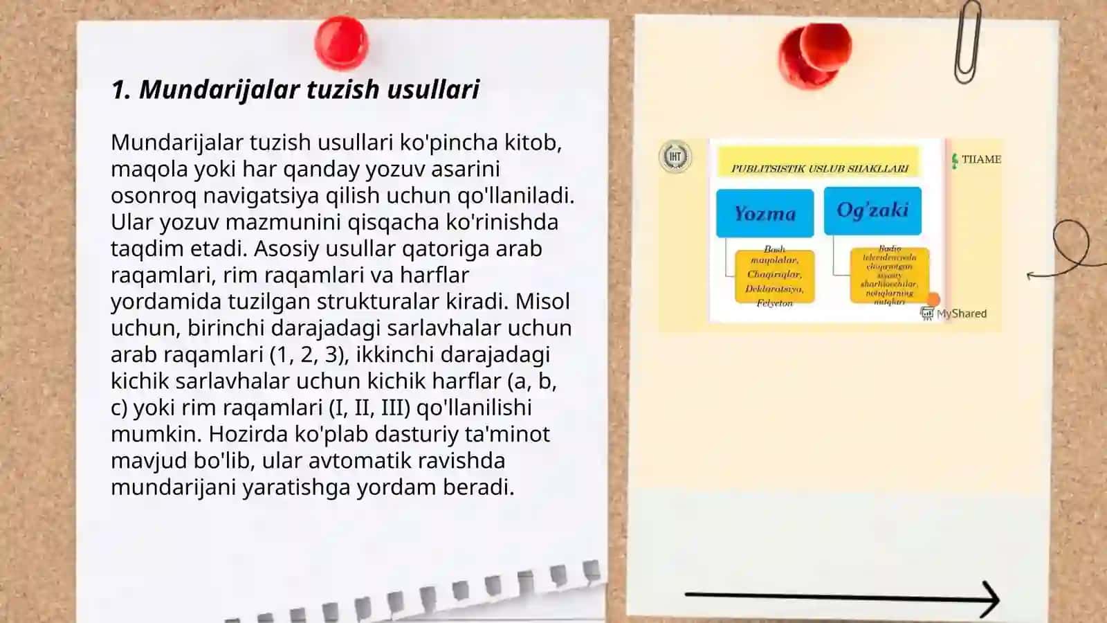Mundarijalar, kolontitullar, ko'chirmalar va giperbog'lanishlarni shakllantirish. Hujjat xususiyatlarini va sahifa parametrlarini sozlash 3
