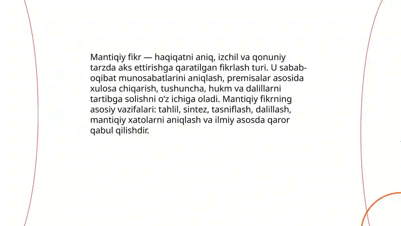 Mantiq. Tushunchalar. Sofizm 3