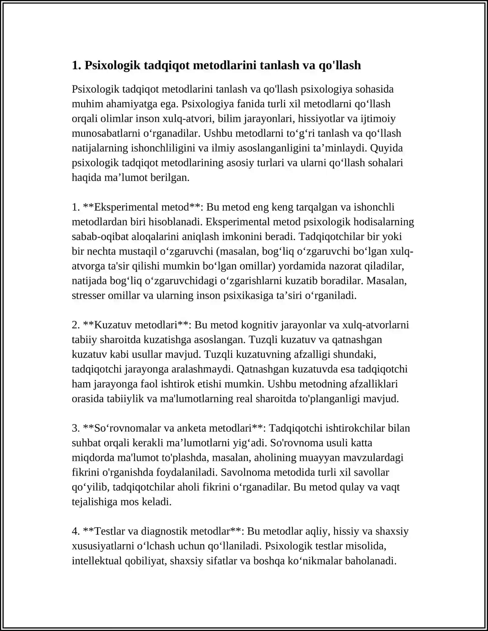 Psixologik tadqiqot metodlari 3