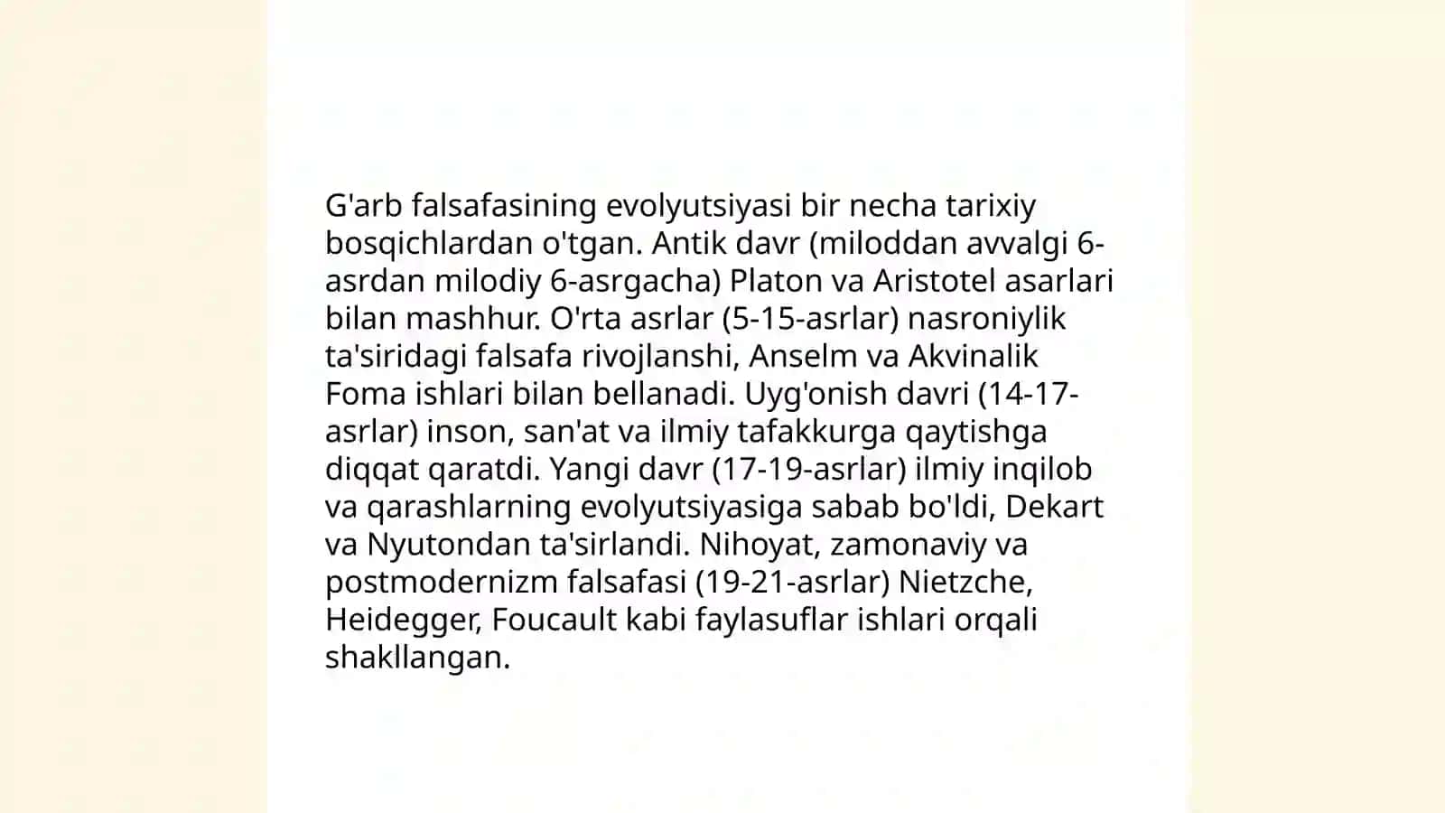 G'arb falsafasining ustuvor yo'nalishlari va ularning fan taraqqiyotiga ta'siri 3