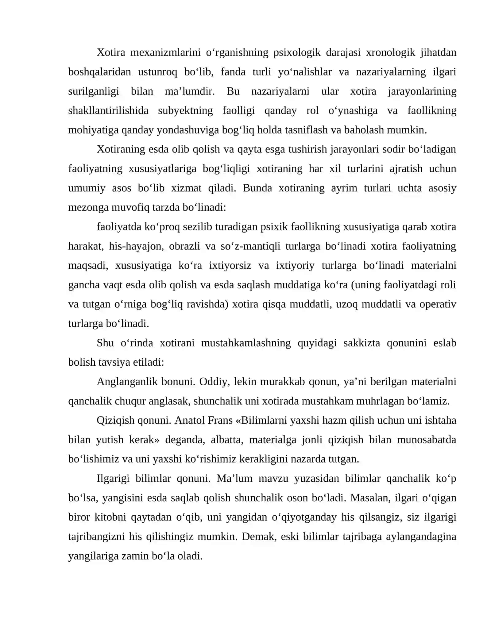 Xotira va kasbiy maslahat 3