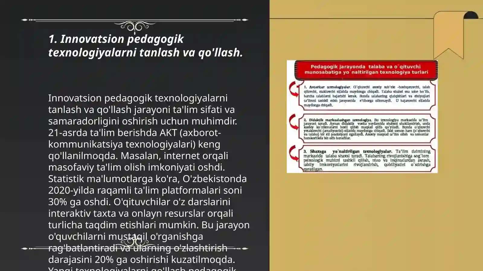 Innovatsion pedagogik texnologiyalarni tanlash va qo'llash 3