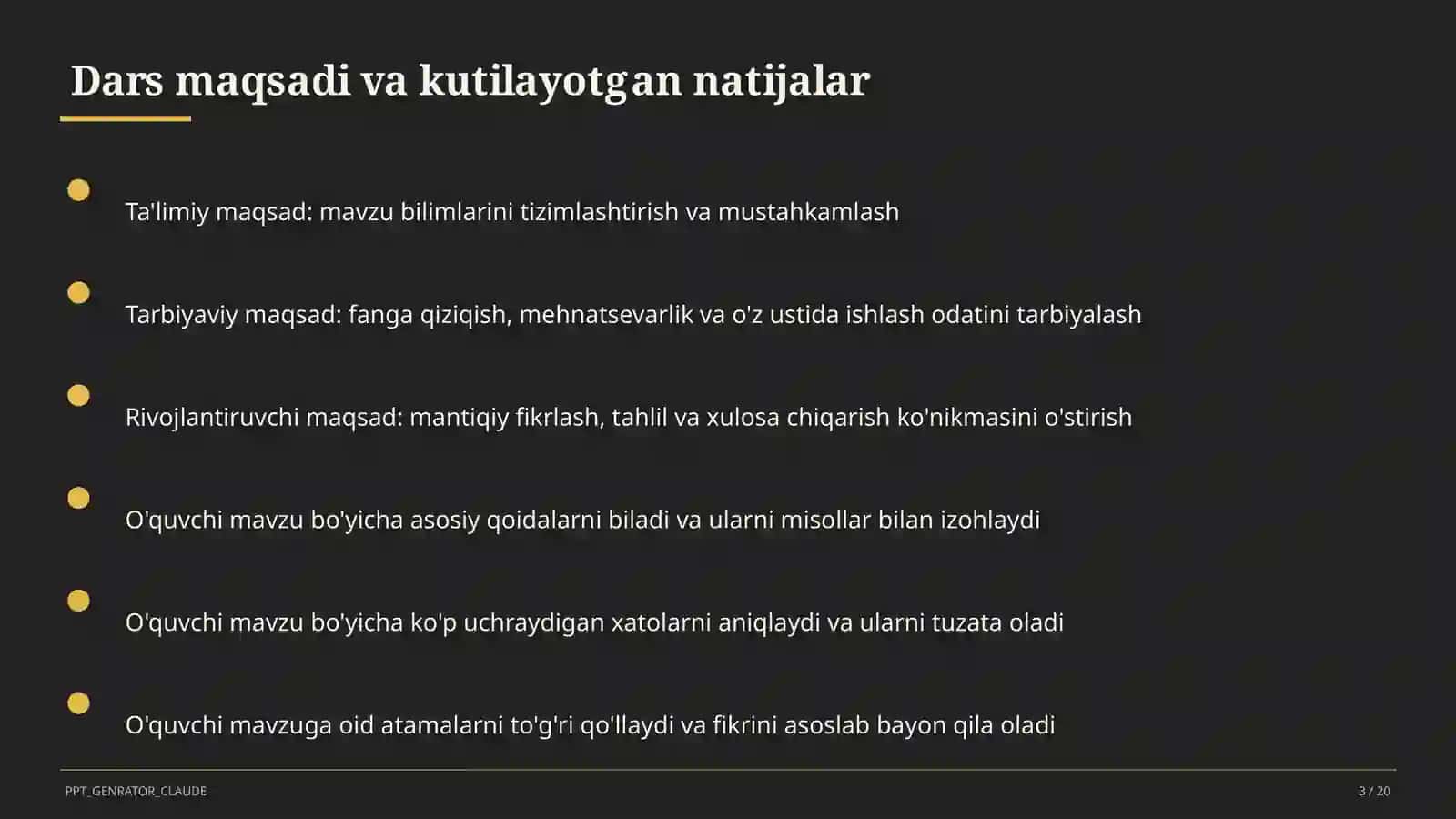 Ahmad Yugnakiy: Hibatul haqoyiq (7-sinf) 3