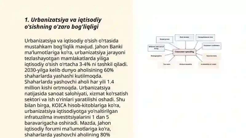 Urbanizatsiya va iqtisodiy o'sishda urbanizatsiyaning roli 3