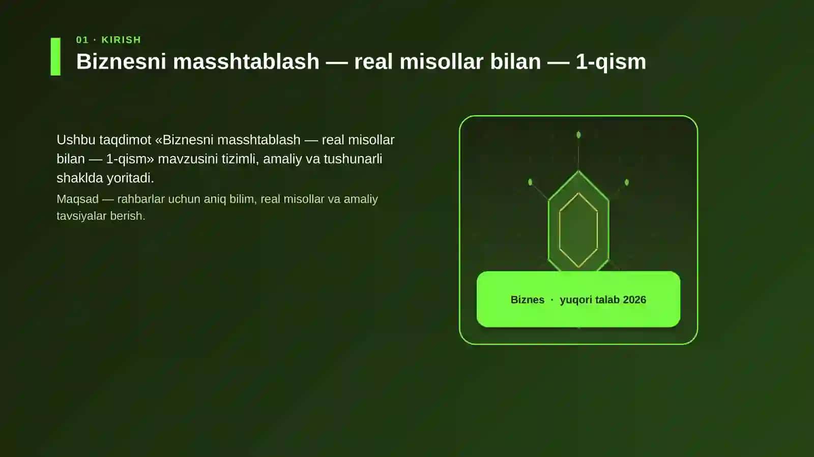 Biznesni masshtablash — real misollar bilan — 1-qism 3